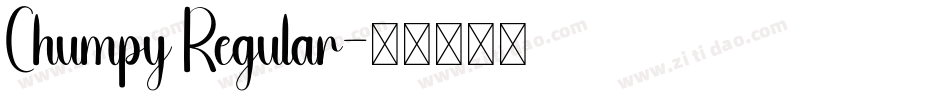 Chumpy Regular字体转换